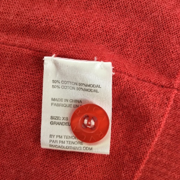 long Red RVCA cardigan size xs - Picture 8 of 8